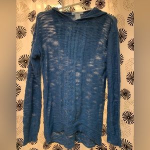 Blue ‘Say What?’ Hooded Sweater